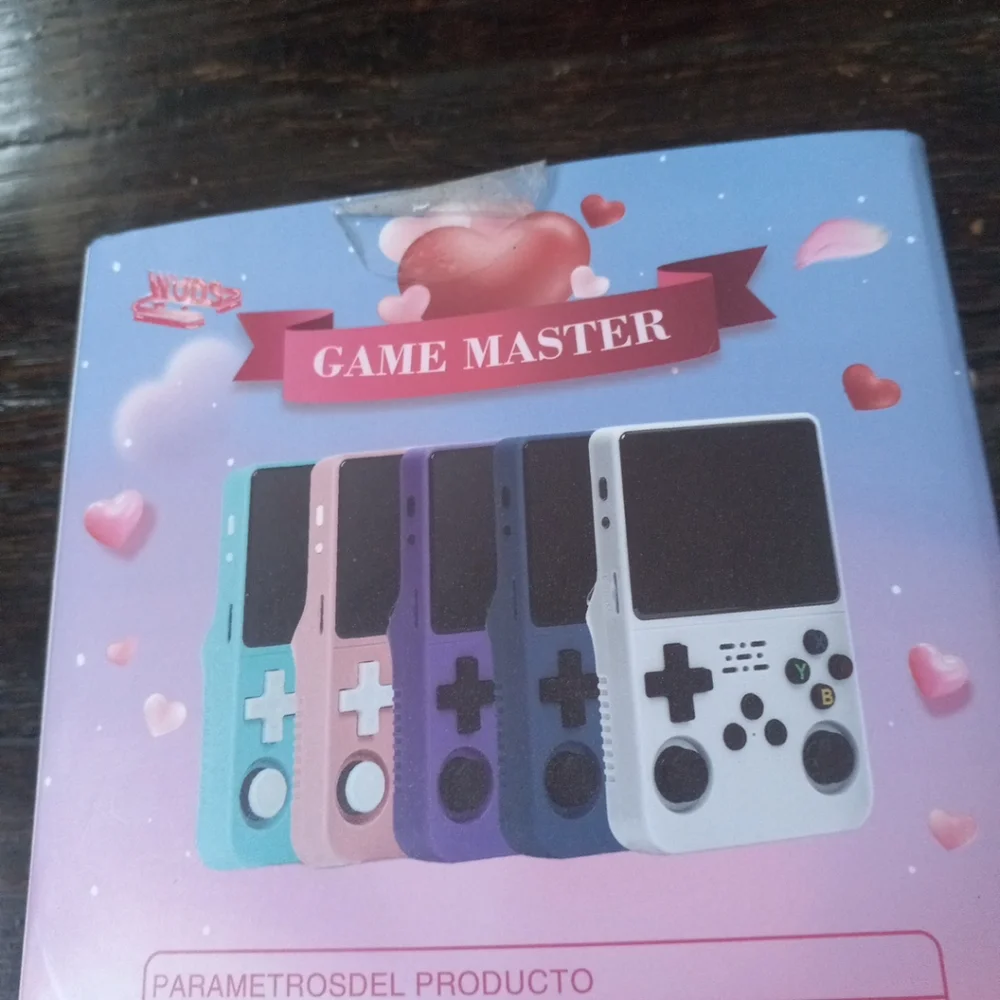 WUDS GAME MASTERS R36S EMULATOR LINUX ARC OS 2.0 Pink Box Console Purple Used